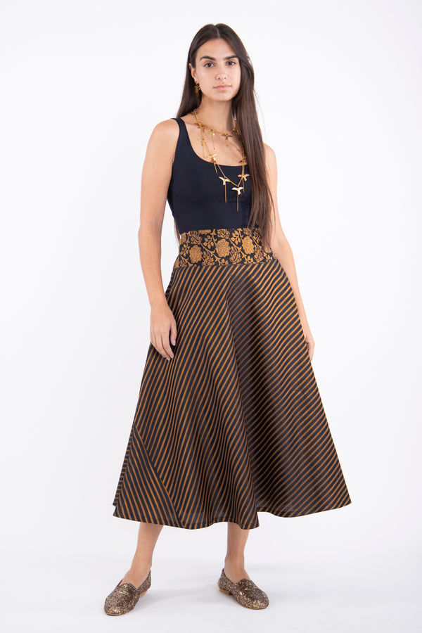 Amina Brocade & Gold Skirt