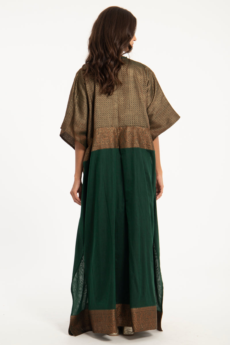 Noujoud Cotton Handwoven Green Dress