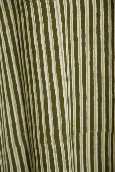 Fahed Buttoned Cotton Green Jellaba