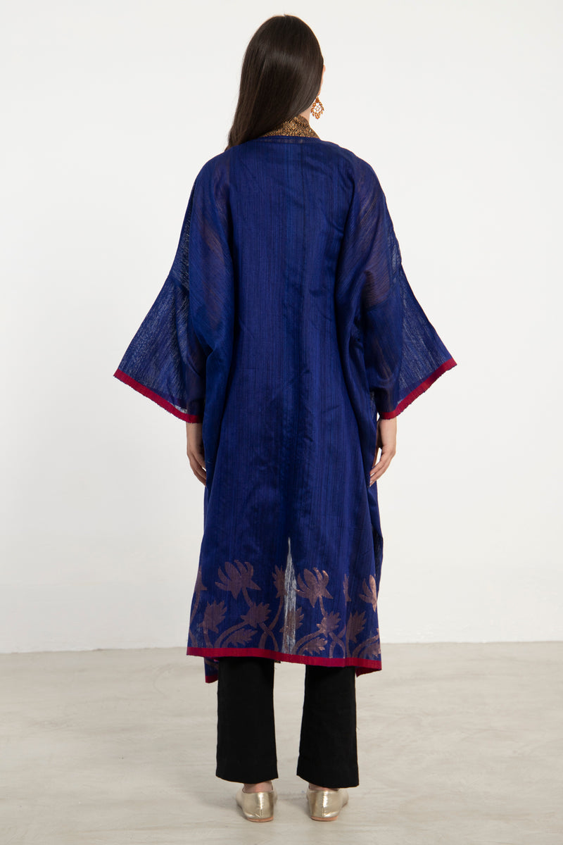 Khalida Silk Royal Blue Abaya