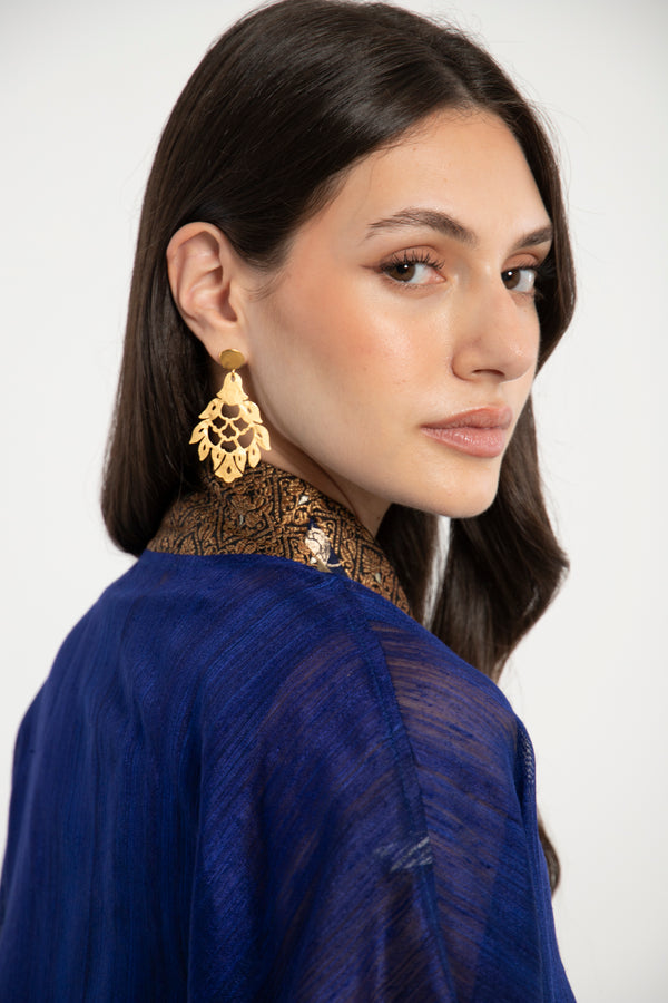 Khalida Silk Royal Blue Abaya