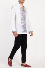 Orient 499 x Inaash Palestinian Embroidered White Shirt