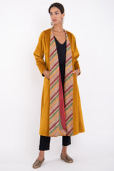 Malaki Velvet Mustard Coat