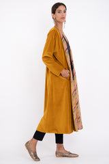 Malaki Velvet Mustard Coat