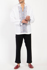 Orient 499 x Inaash Palestinian Embroidered White Shirt