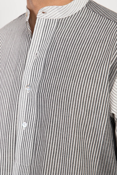 Cloche Handloom Cotton Grey Shirt