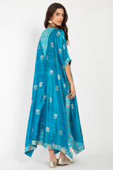 Tamara Handwoven Silk Sky Blue Dress