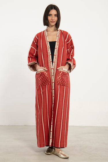Fida Cotton Red Coat