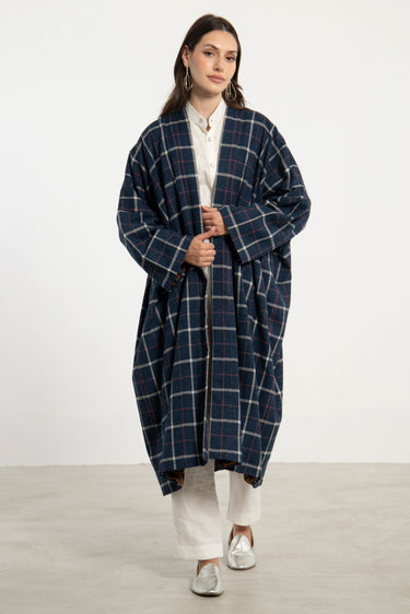 Tilal Plaid Wool Abaya