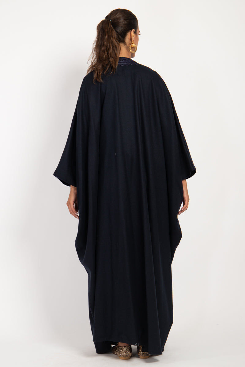 Loro Piana Cashmere Dark Navy Abaya