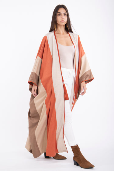 Cashmere & Wool Panels Fire Abaya