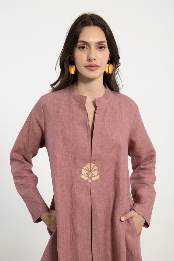 Maryam Linen Pink Dress