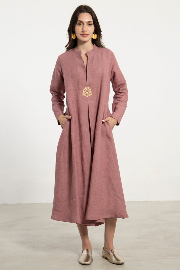 Maryam Linen Pink Dress
