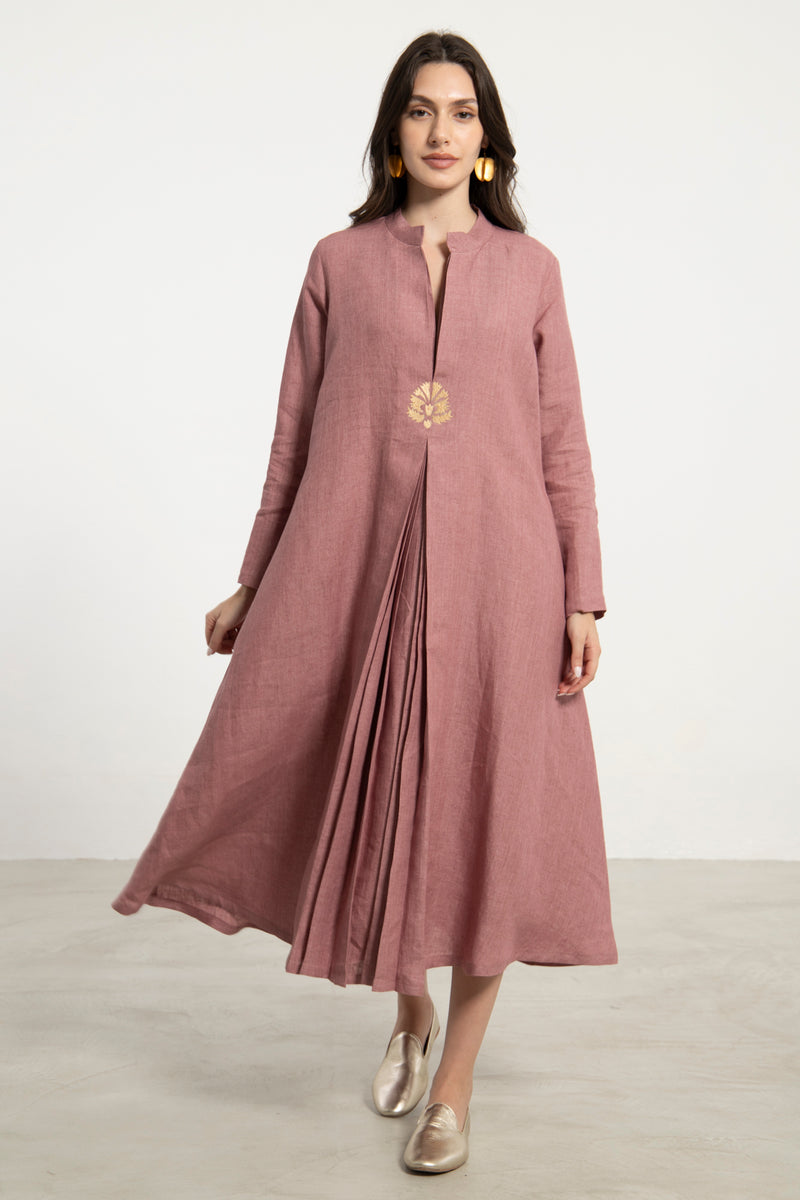 Maryam Linen Pink Dress