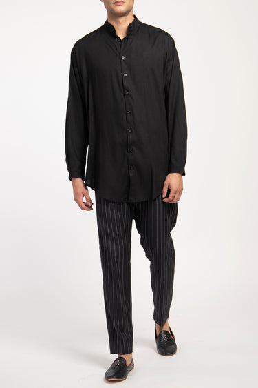 Mounir Cotton Black Shirt