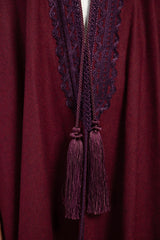 Classic Wool Burgundy Abaya