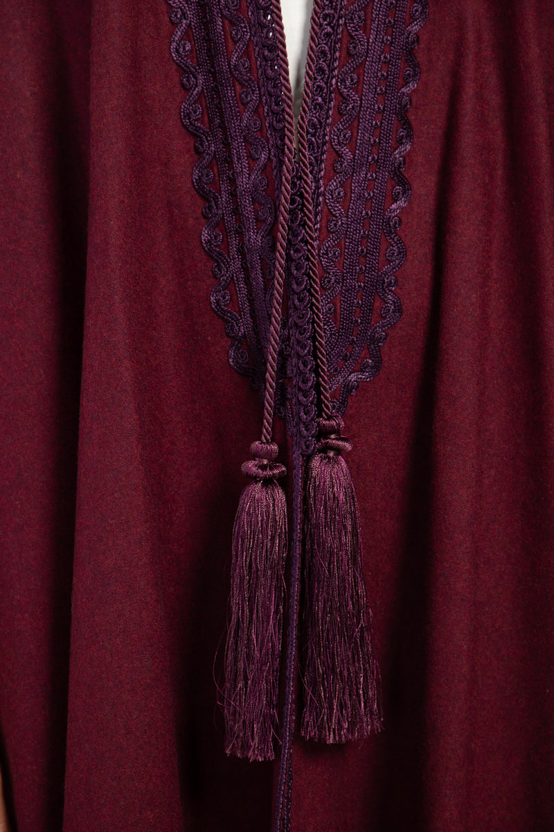 Classic Wool Burgundy Abaya