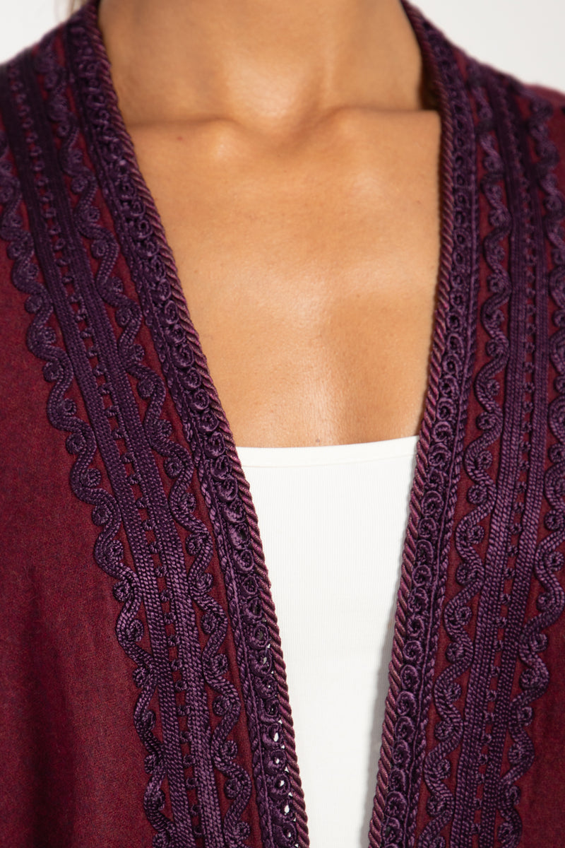 Classic Wool Burgundy Abaya