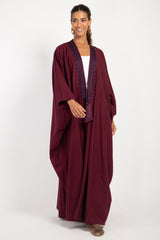 Classic Wool Burgundy Abaya