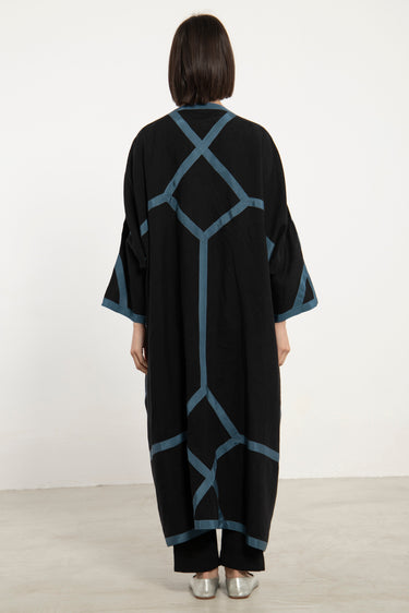 Moghrabieh Linen Black Abaya