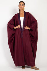 Classic Wool Burgundy Abaya