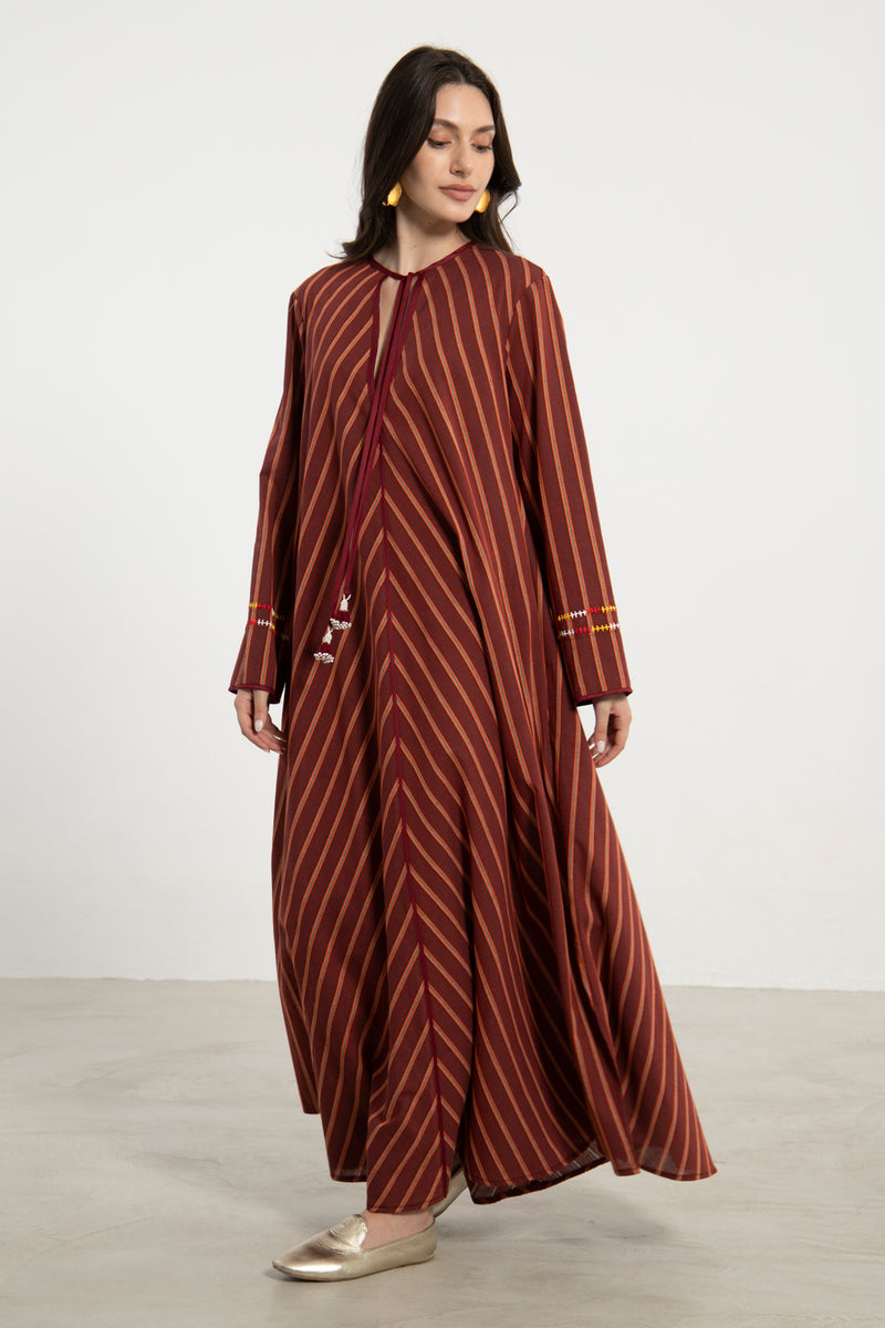 Youmna Cotton Striped Kaftan