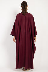 Classic Wool Burgundy Abaya