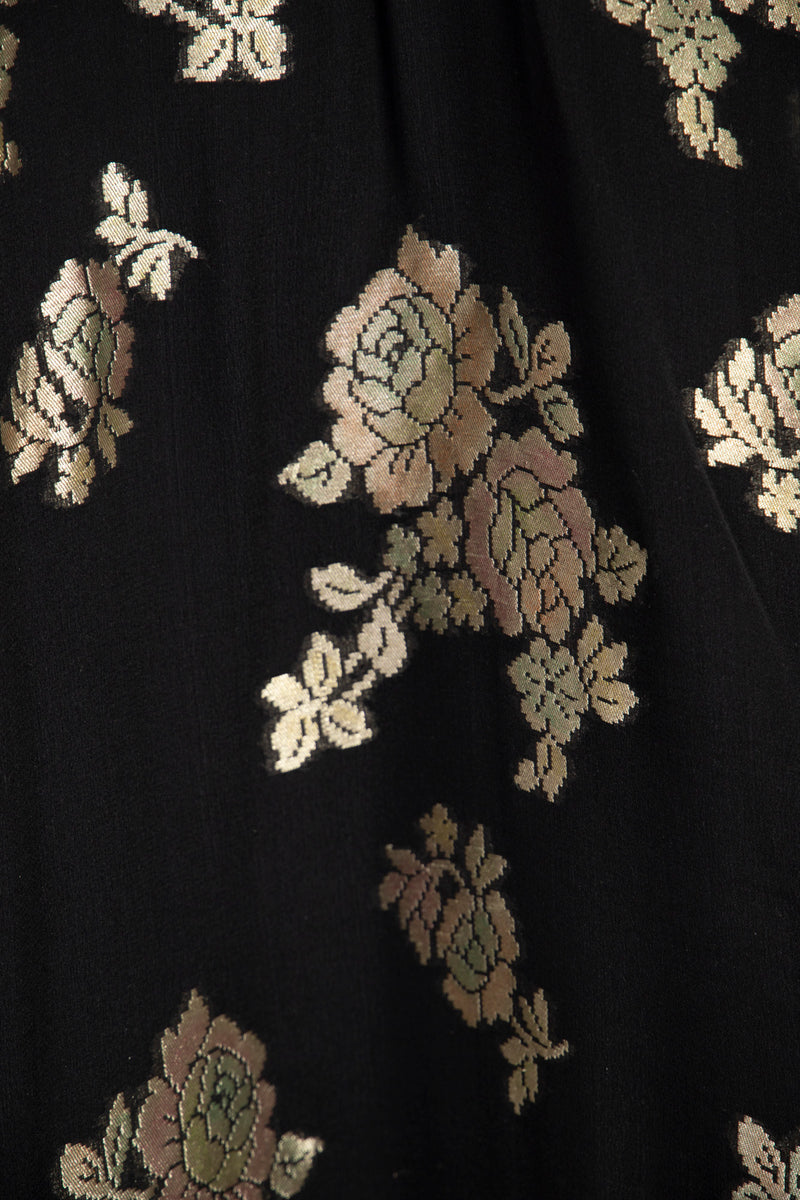 One-Of-A-Kind Rania Silk Black & Gold Dress