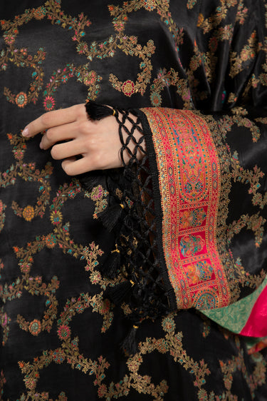 One-Of-a-Kind Rawda Silk Black & Gold Dress