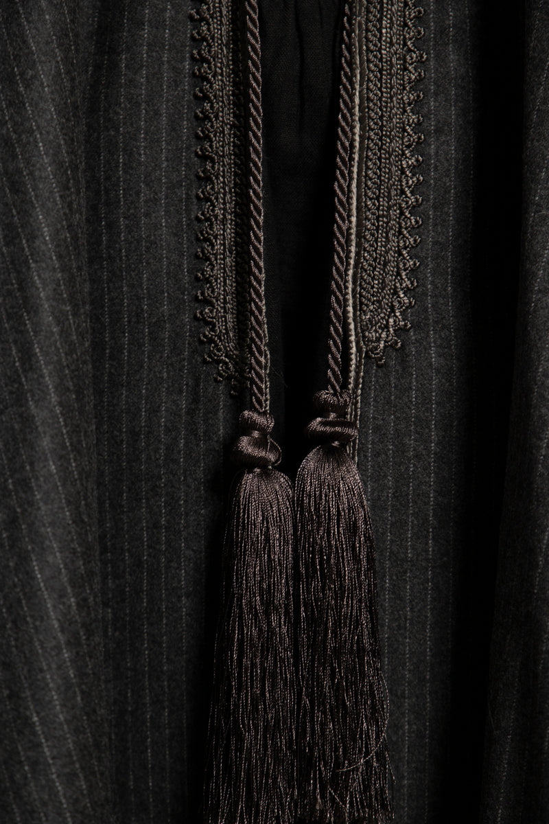 Wool & Cashmere Grey on Grey Poncho