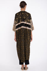 Sahriye Velvet Black & Gold Coat