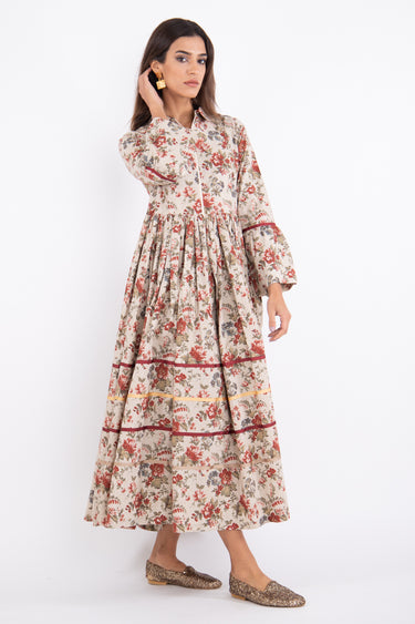 Alep Cotton Printed Floral Dress