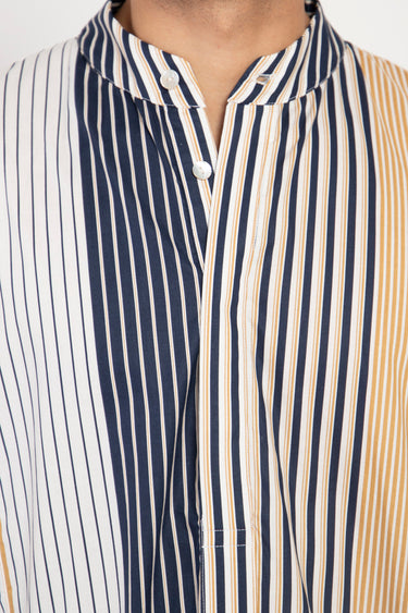 Frankie Cotton Striped Yellow & Navy Jellaba