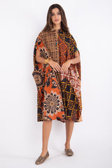 Yilda Cotton Printed Beige Dress