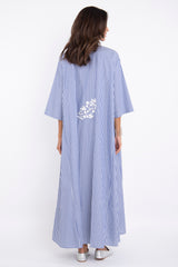 Dakka Cotton Striped Blue Jellaba