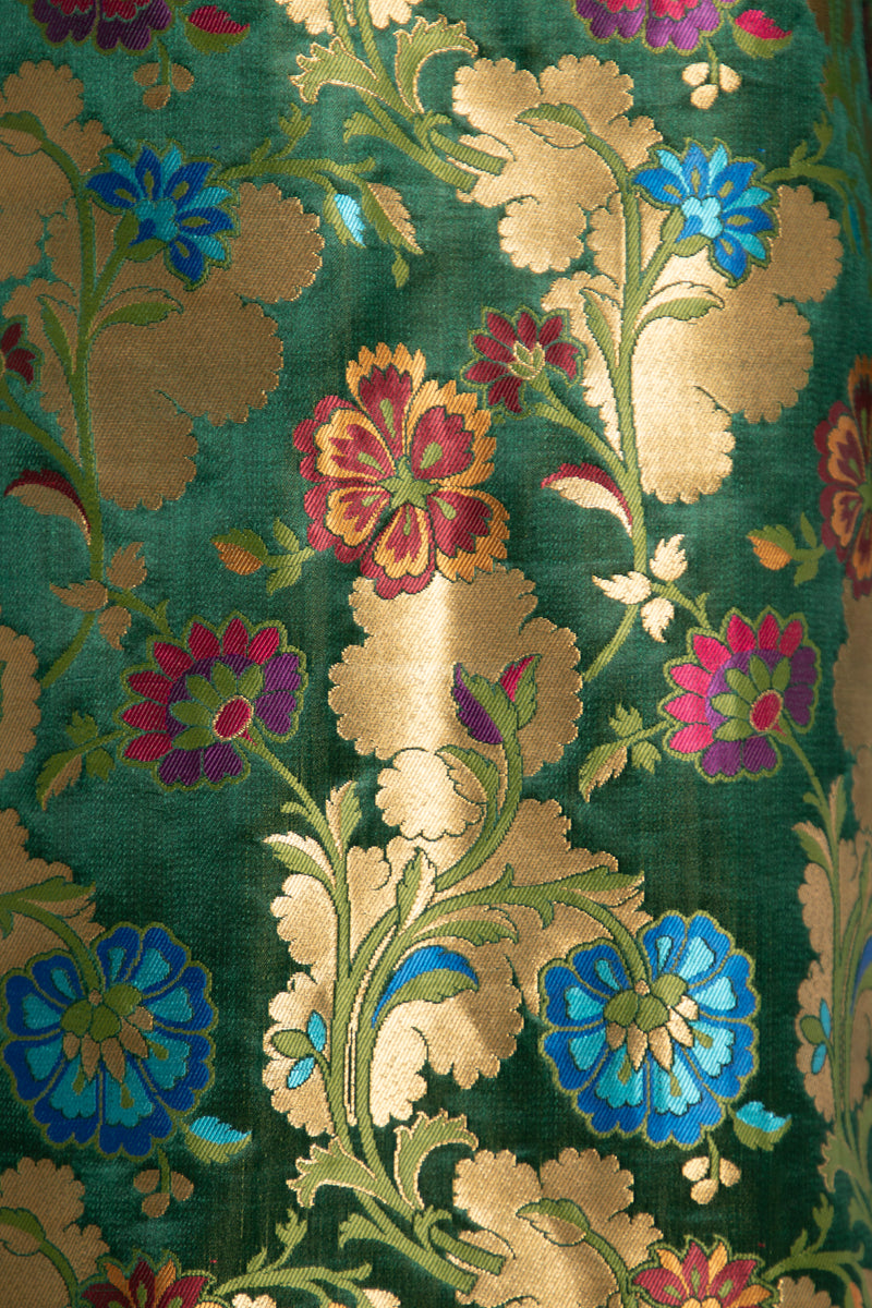 Kim Crushed Velvet Emerald Abaya