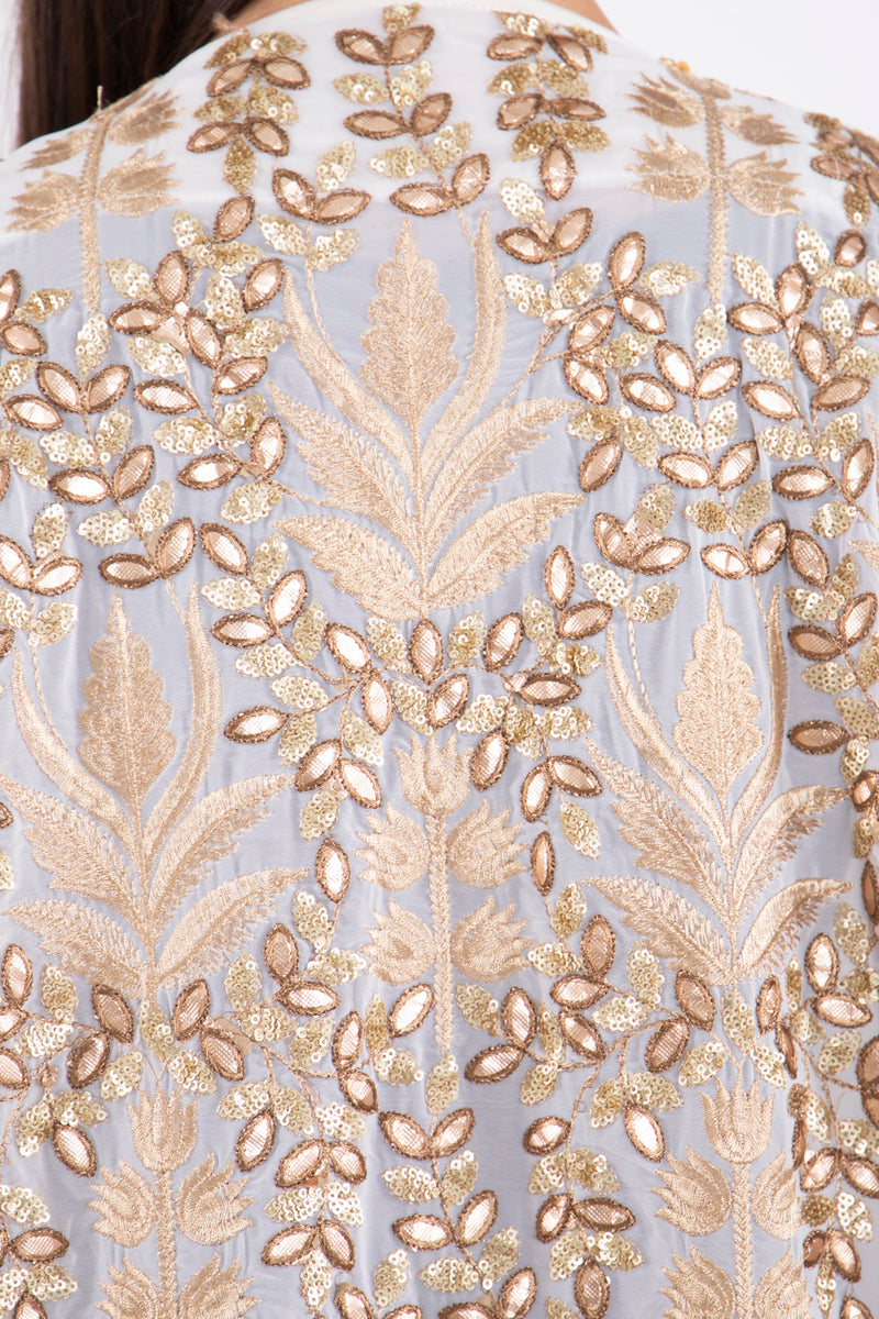 Kim Velvet Embroidered Gold Abaya