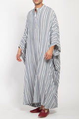 Fahed Buttoned Cotton Striped Jellaba