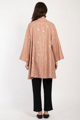 Magda Linen Embroidered Pink Jacket