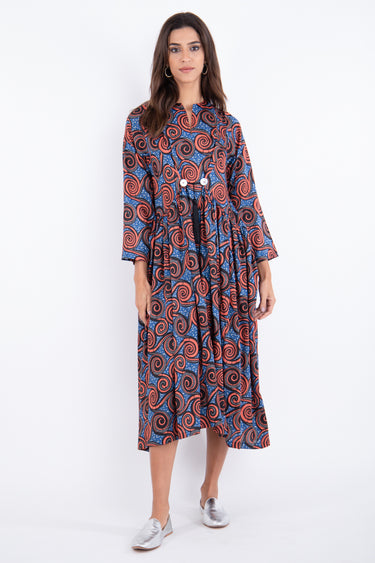 Ihsan Cotton Printed Tribal Dress