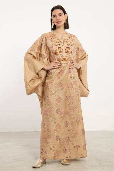 Kawthar Silk Embroidered Pink Gown