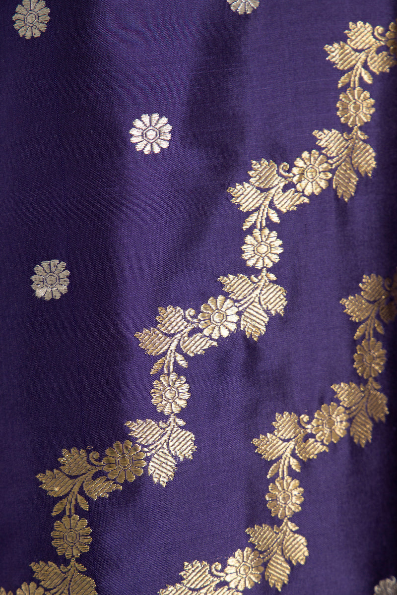 One-Of-a-Kind Rania Handwoven Silk Purple Dress