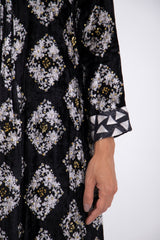 Jamila Velvet Black & Silver Dress