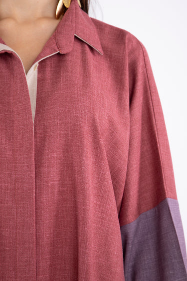 Wool Blend Raspberry Jellaba