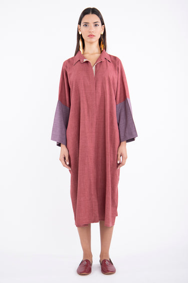 Wool Blend Raspberry Jellaba