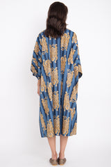 Fahed Buttoned Cotton Tiger Jellaba