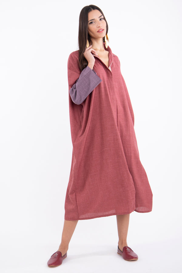 Loro Piana Wool Blend Raspberry Jellaba