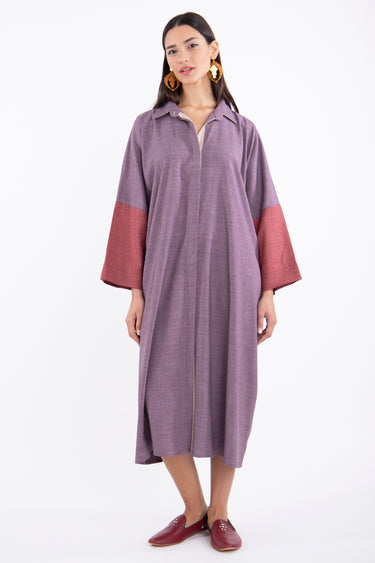 Wool Blend Midnight Purple Jellaba