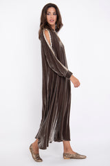 Hilal Velvet Taupe Dress