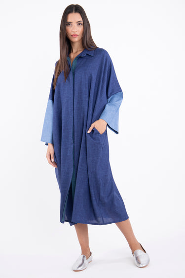 Wool Blend Ocean Jellaba